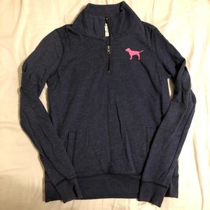 Pink Victoria’s Secret Half Zip Pullover Sweater ✨